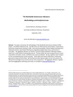 The Worldwide Governance Indicators: Methodology and Analytical Issues ppt