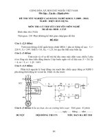 đề thi lí thuyết tốt nghiệp khóa 3 - điện dân dụng - mã đề thi ddd - lt (25)