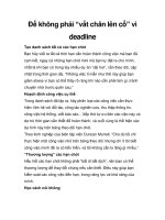 Để không phải “vắt chân lên cổ” vì deadline ppt