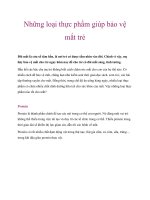 Những loại thực phẩm giúp bảo vệ mắt trẻ ppt