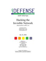 HACKING THE INVISIBLE NETWORK: INSECURITIES IN 802.11x potx
