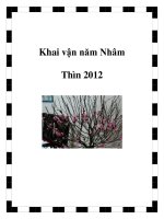 Khai vận năm Nhâm Thìn 2012 docx