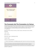 The Covenants And The Covenanters Covenants, Sermons, and Documents of the Covenanted Reformation doc
