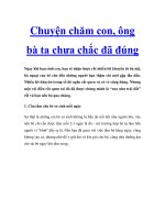 Chuyện chăm con, ông bà ta chưa chắc đã đúng potx