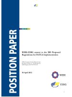 WSBI-ESBG answer to the IRS Proposed Regulations for FATCA Implementation pptx
