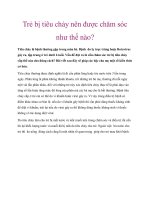 Trẻ bị tiêu chảy nên được chăm sóc như thế nào? pdf