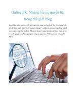 Online PR: Những bà mẹ quyền lực trong thế giới blog docx