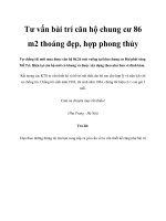 Tư vấn bài trí căn hộ chung cư 86 m2 thoáng đẹp, hợp phong thủy docx