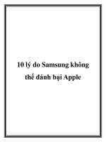 10 lý do Samsung không thể đánh bại Apple pot