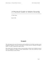 A Practical Guide to Solaris Security pdf