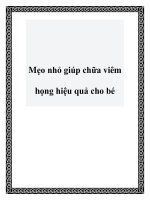 Mẹo nhỏ giúp chữa viêm họng hiệu quả cho bé potx