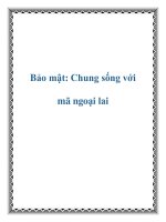 Bảo mật: Chung sống với mã ngoại lai potx