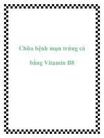 Chữa bệnh mụn trứng cá bằng Vitamin B8 pdf