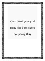 Cách bố trí gương soi trong nhà ở theo khoa học phong thủy docx