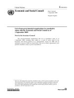 List of non-governmental organizations in consultative status with the Economic and Social Council ppt