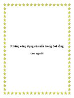 Những công dụng của nến trong đời sống con người pptx