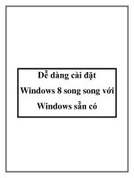Dễ dàng cài đặt Windows 8 song song với Windows sẵn có pdf