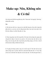 Make up: Nên, Không nên & Có thể potx
