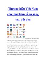 Thương hiệu Việt Nam còn thua kém về sự sáng tạo, đột phá docx