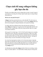 Chọn cách bổ sung collagen không gây họa cho da pot