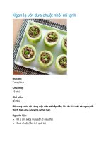 Ngon lạ với dưa chuột nhồi mì lạnh pot