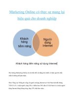Marketing Online có thực sự mang lại hiệu quả cho doanh nghiệp doc