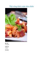 Thịt xông khói cuộn tôm chiên pot