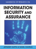 Handbook of Research on Information Security and Assurance pot