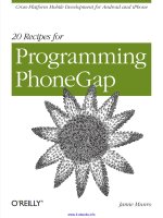 20 Recipes for Programming PhoneGap docx