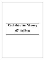 Cách thức làm ''''thượng đế'''' hài lòng potx