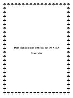 Danh sách cấu hình có thể cài đặt OS X 10.9 Mavericks pdf