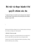 Bỏ túi và thực hành 4 bí quyết chăm sóc da pptx