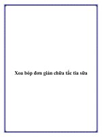 Xoa bóp đơn giản chữa tắc tia sữa ppt