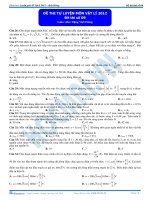 Đề thi thử đại học môn vật lí năm 2011 Khóa thầy Đặng Việt Hùng lần 9 phần 2