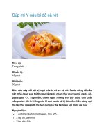 Súp mì Ý nấu bí đỏ cà rốt pot