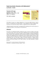 Exploring Analytical Geometry with Mathematica pdf