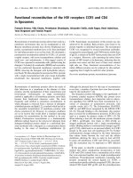 Báo cáo Y học: Functional reconstitution of the HIV receptors CCR5 and CD4 in liposomes pot