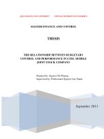 relationship between budgetary control and performance