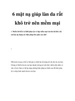 6 mặt nạ giúp làn da rất khô trở nên mềm mại pdf