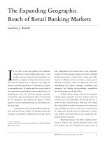 The Expanding Geographic Reach of Retail Banking Markets ppt