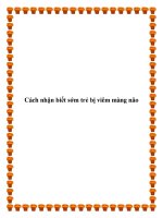 Cách nhận biết sớm trẻ bị viêm màng não docx