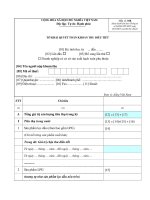 MẪU TỜ KHAI QUYẾT TOÁN KHOẢN THU ĐIỀU TIẾT pdf