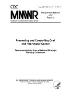 Preventing and Controlling Oral and Pharyngeal Cancer pot