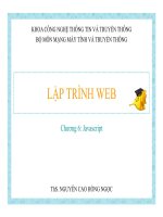 LẬP TRÌNH WEB-Chương 6: Javascript doc