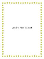 Cửa sổ và 7 điều cần tránh docx