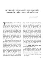 Báo cáo khoa học: Sự tiếp biến thể loại văn học Phật giáo trong tác phẩm Thiên Phái trúc lâm pptx