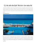 Lý do nên du lịch Mexico vào mùa hè docx