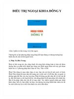 ĐIỀU TRỊ NGOẠI KHOA ĐÔNG Y potx