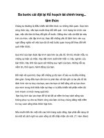 Ba bước cài đặt lại Kế hoạch tài chính trong... tâm thức pdf