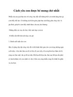 Cách yêu con được bé mong chờ nhất doc